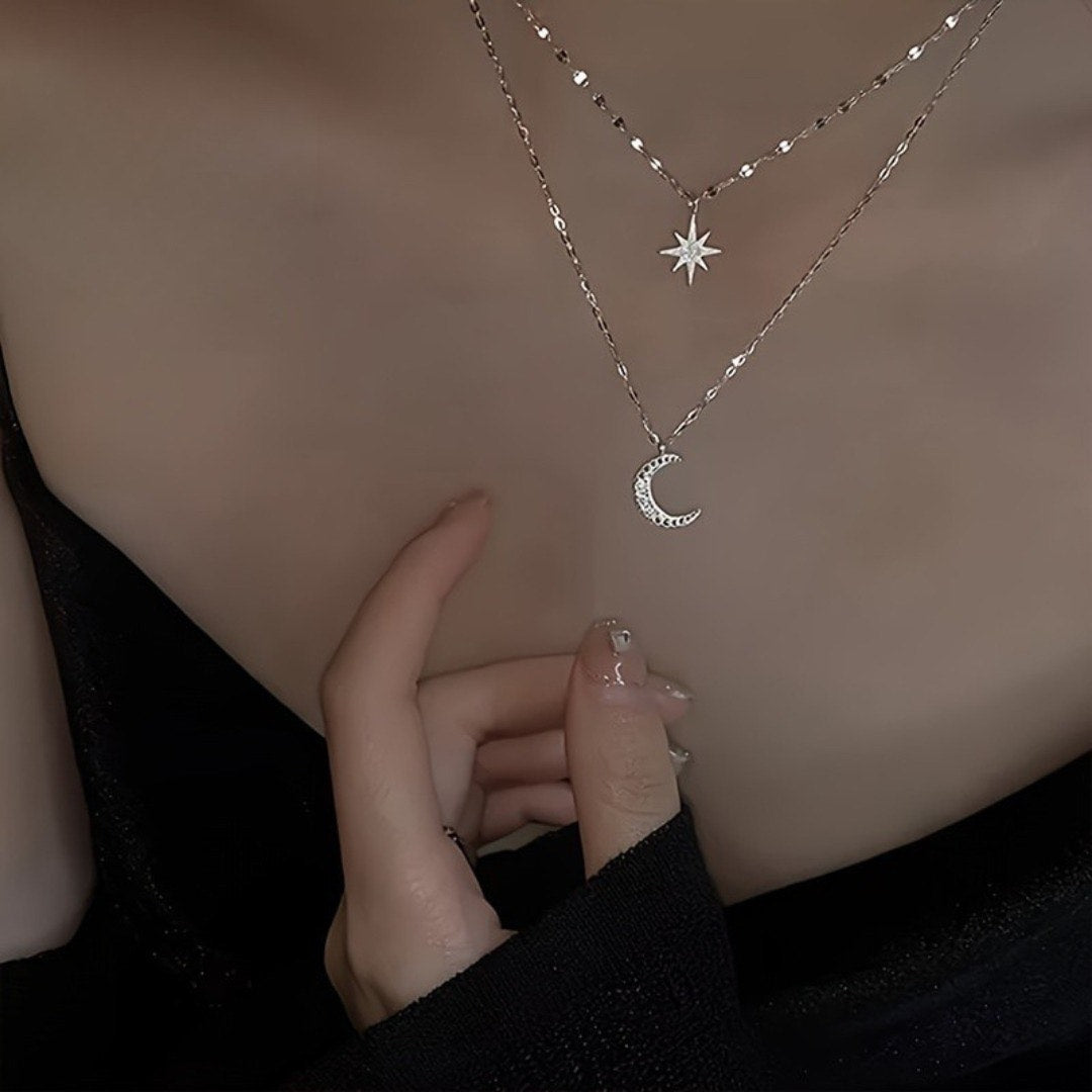 Collar doble Sky l Plata 925