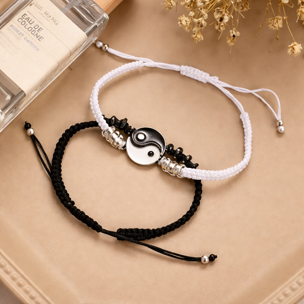 Set pulseras pareja Yin Yang