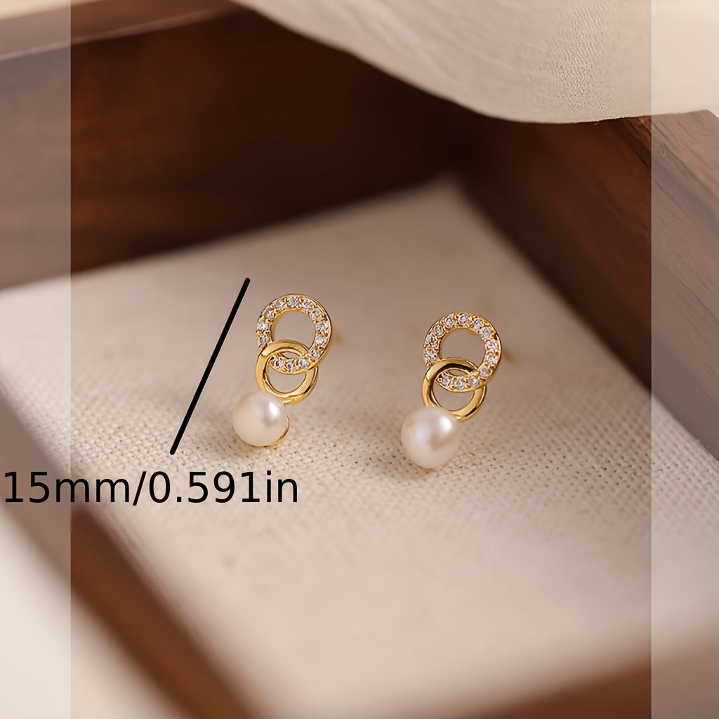 Caravanas Perla l Plata 925