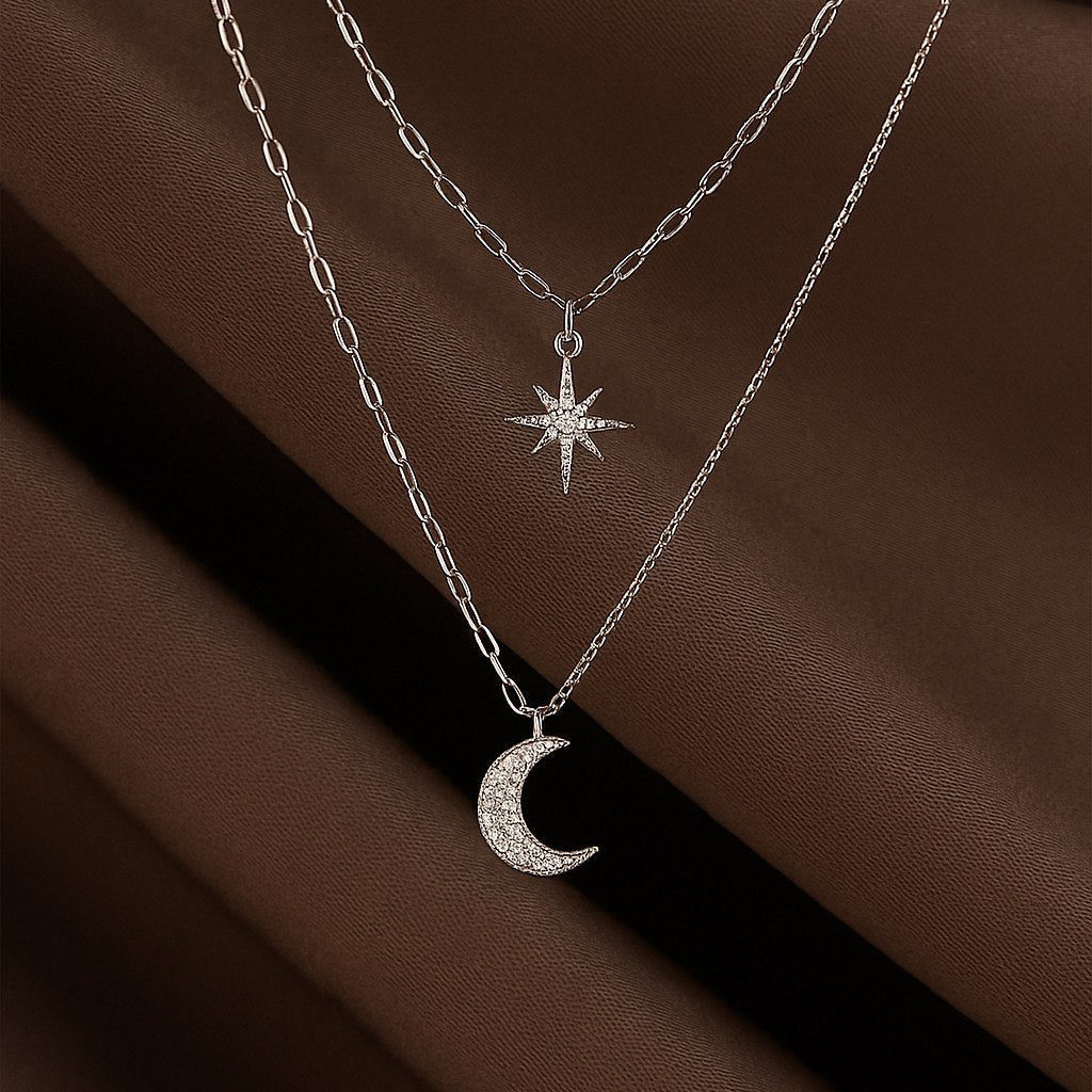 Collar doble Sky l Plata 925