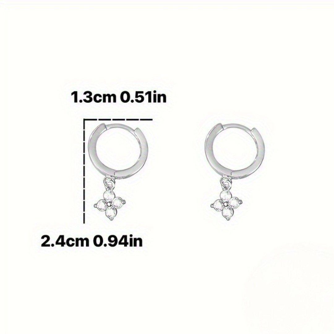 Caravanas Zirconías l Plata 925