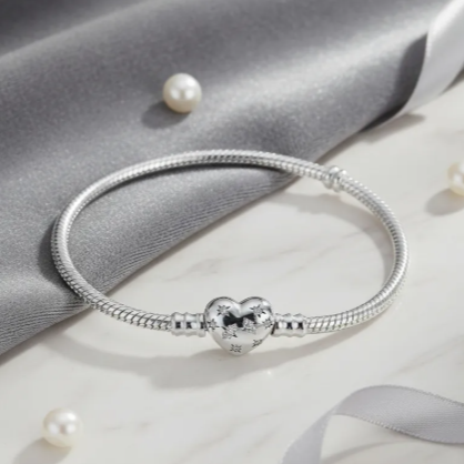 Pulsera Pretty estilo Pandora l Plata 925 l Europea para Charms