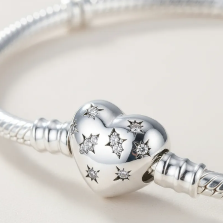 Pulsera Pretty estilo Pandora l Plata 925 l Europea para Charms