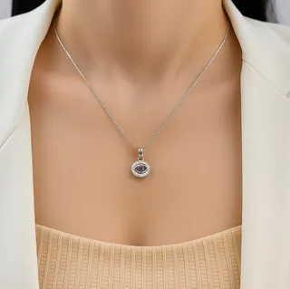 Collar Ojo Turco l Plata 925