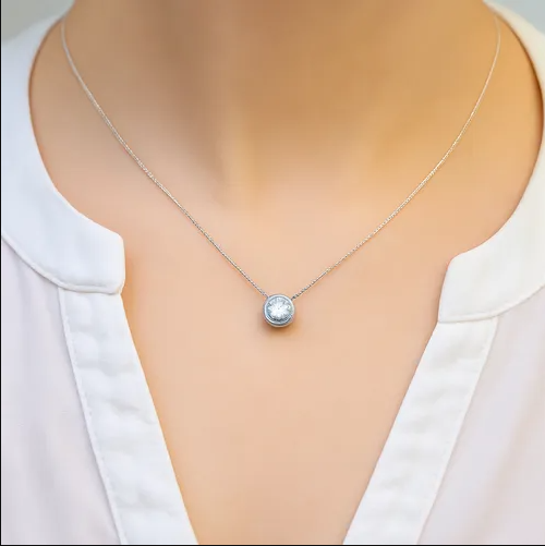 Collar Punto de luz S l Plata 925