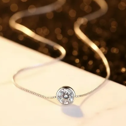 Collar Punto de luz S l Plata 925