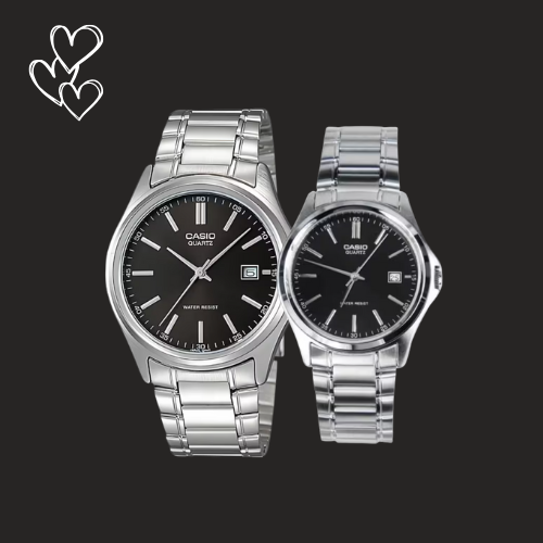 Set Relojes Casio Pareja l LTP-1183 + MTP-1183 l