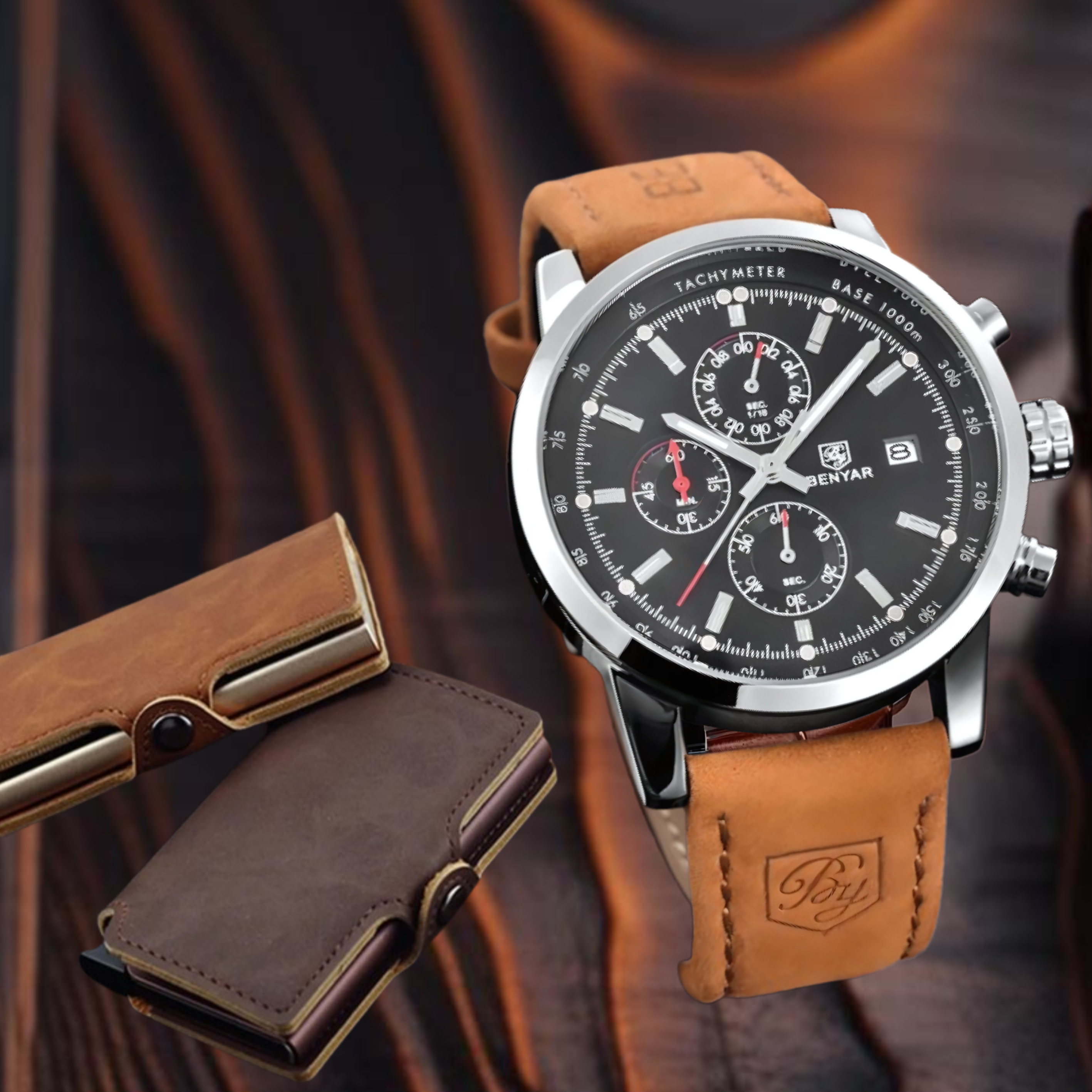 Combo Reloj Benyar + Billetera