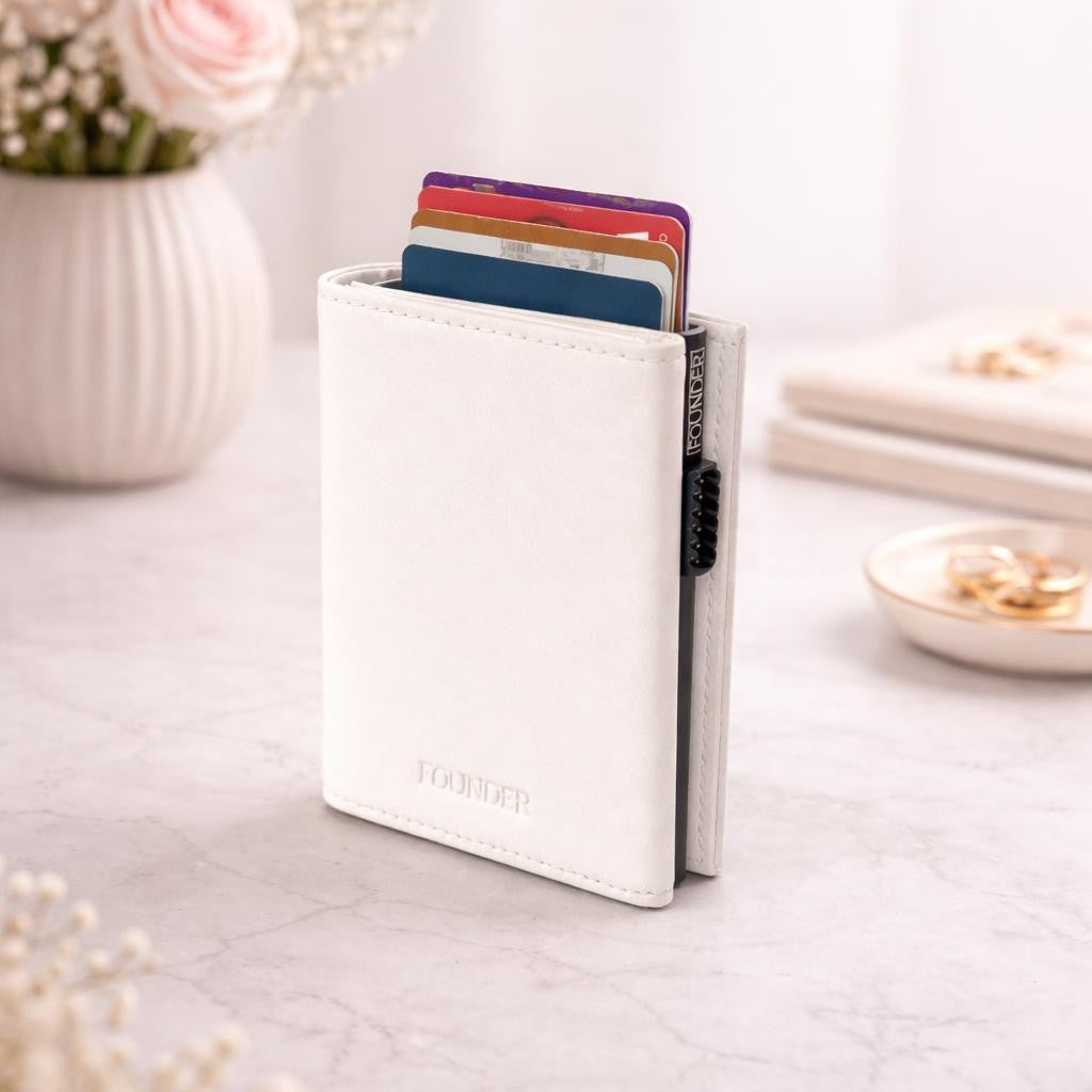 Billetera Anti hackeo l Sisitema RFID l Mecanismo Pop Up Tarjetas