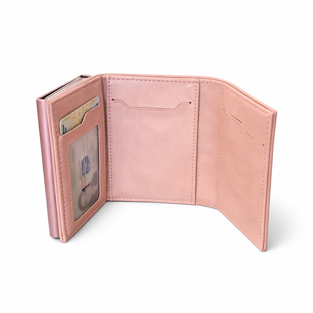 Billetera Anti hackeo l Sisitema RFID l Mecanismo Pop Up Tarjetas