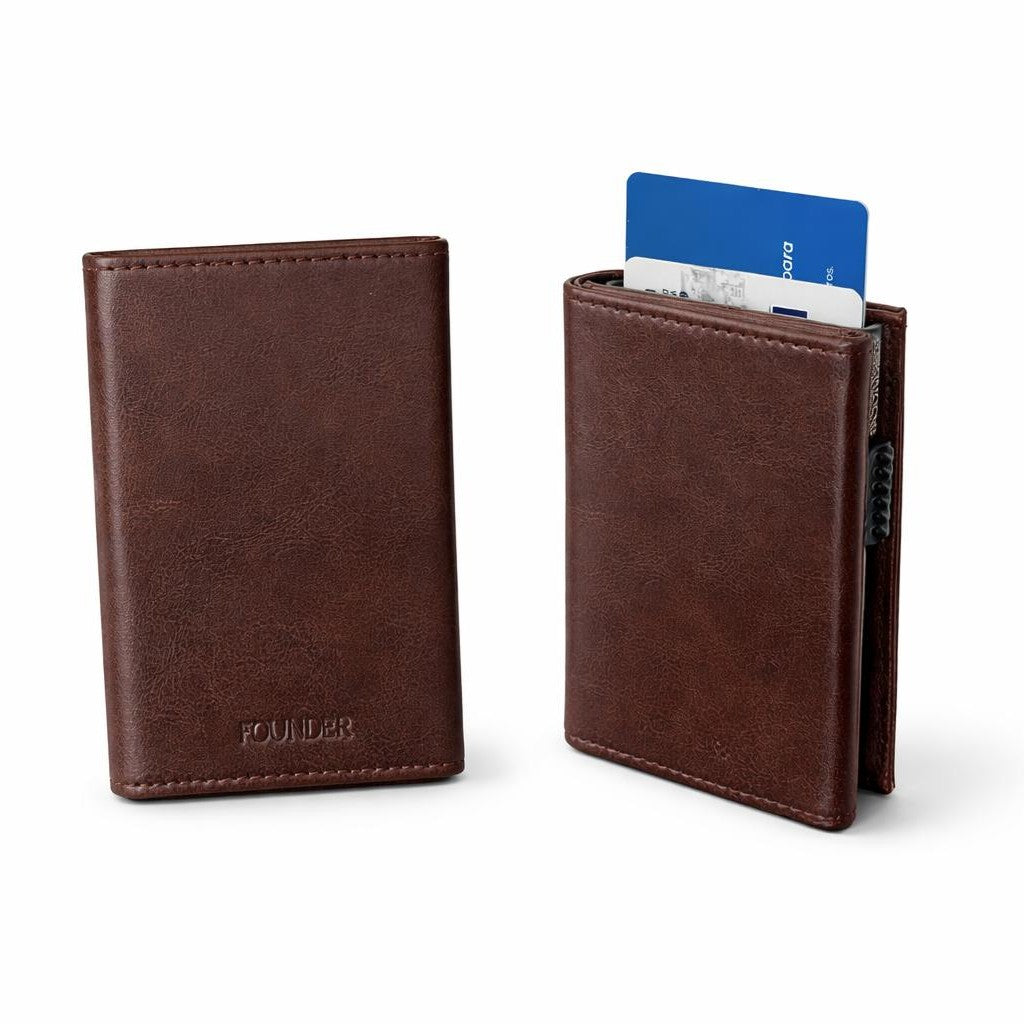 Billetera Anti hackeo l Sisitema RFID l Mecanismo Pop Up Tarjetas