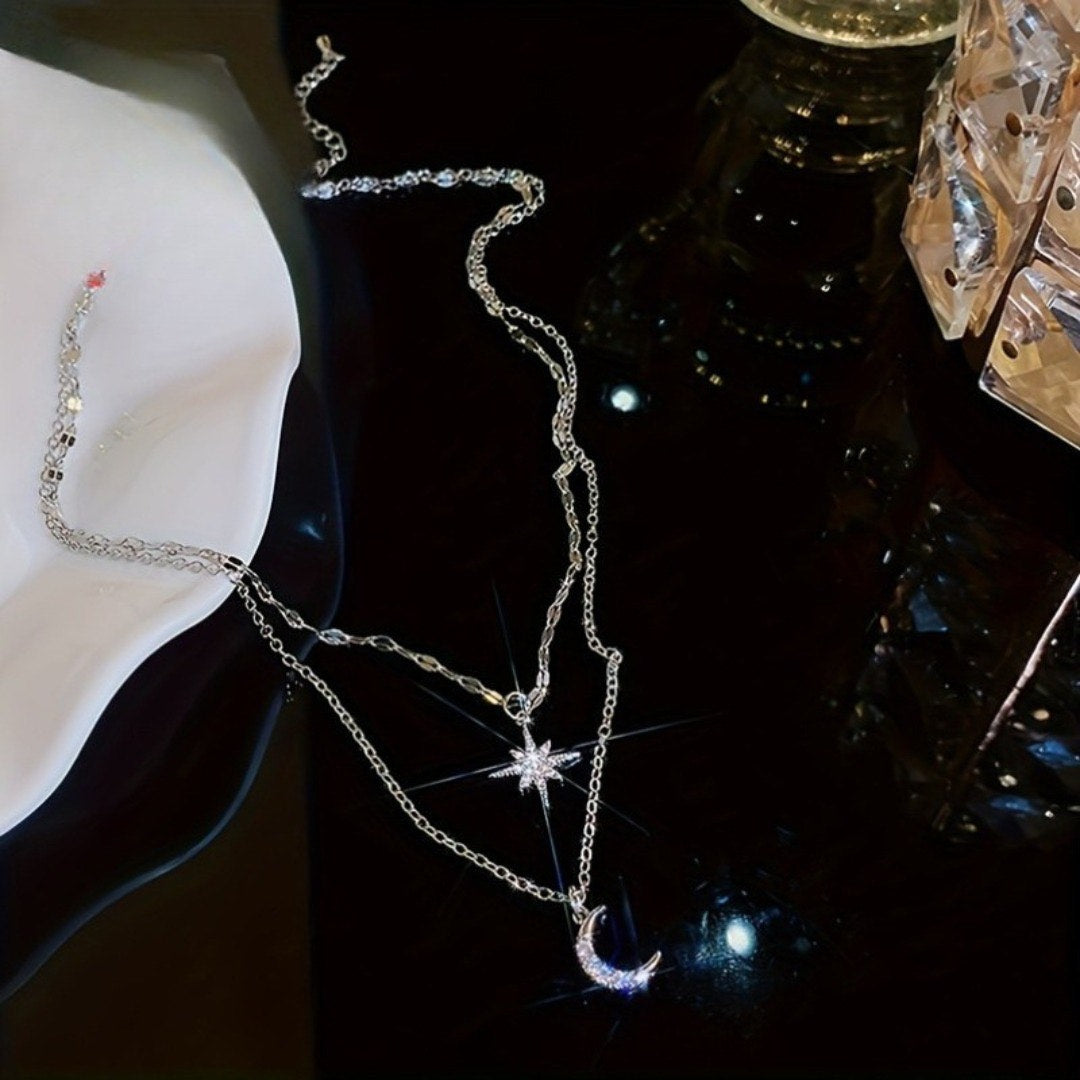 Collar doble Sky l Plata 925