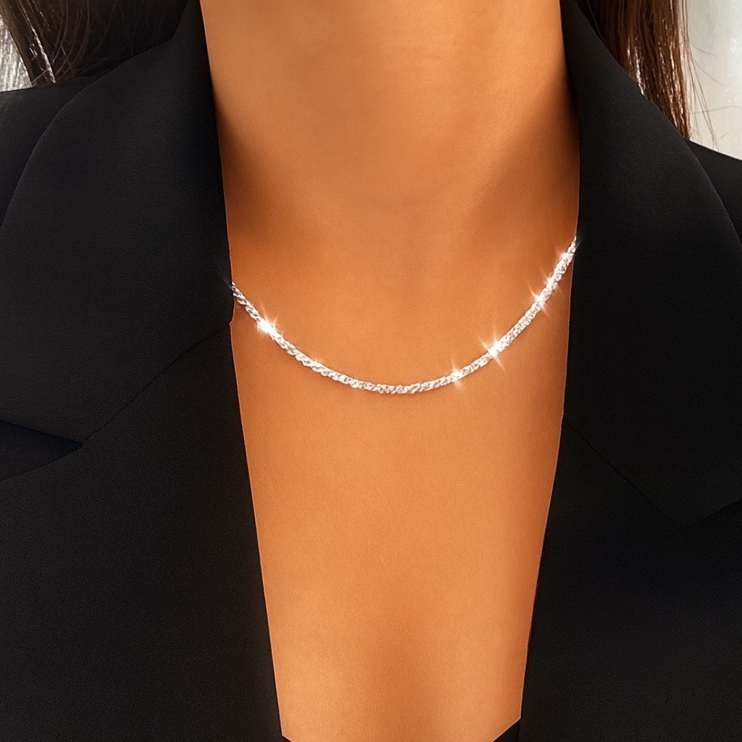 Cadena simple brillosa l Plata 925
