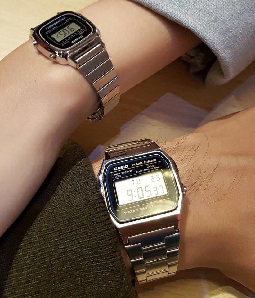 Set Relojes Casio Pareja l LA-670 + A-168 l
