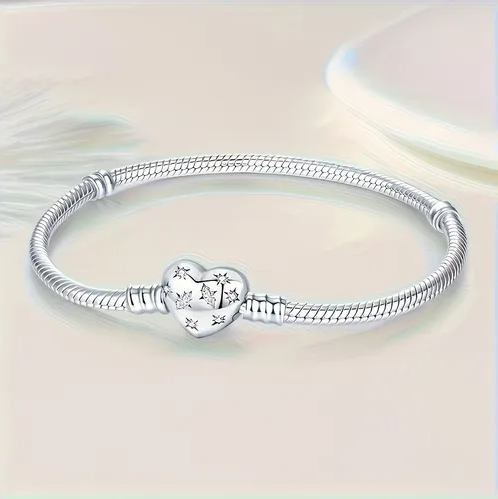 Pulsera Pretty estilo Pandora l Plata 925 l Europea para Charms