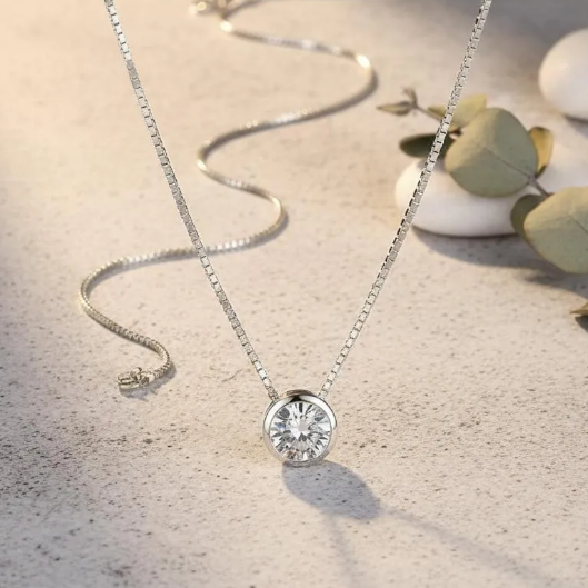 Collar Punto de luz S l Plata 925