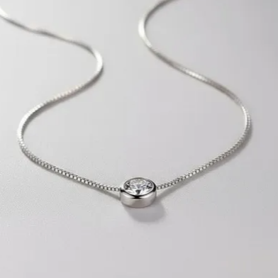 Collar Punto de luz S l Plata 925