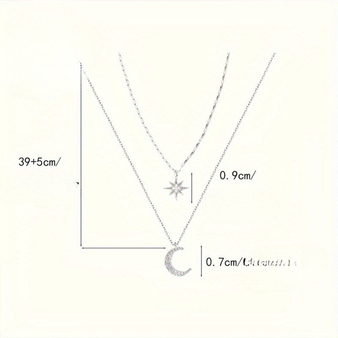 Collar doble Sky l Plata 925