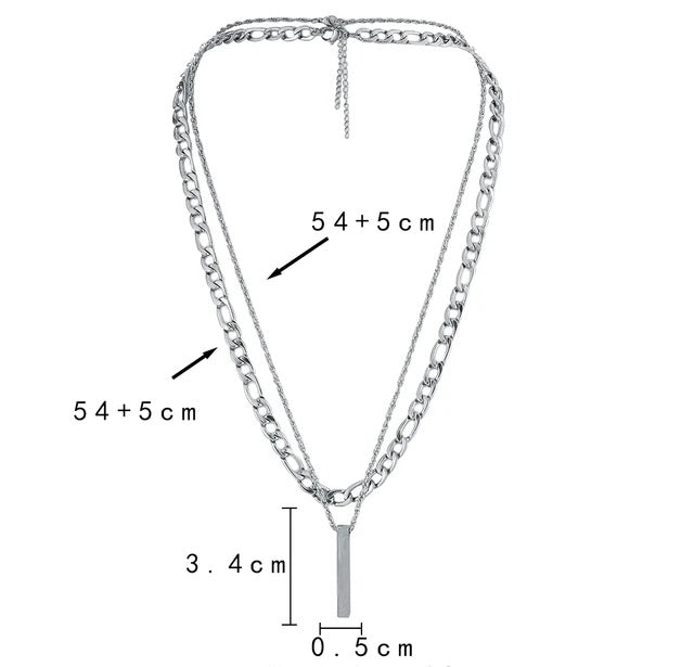 Collar doble Barra / Cadena Cubana