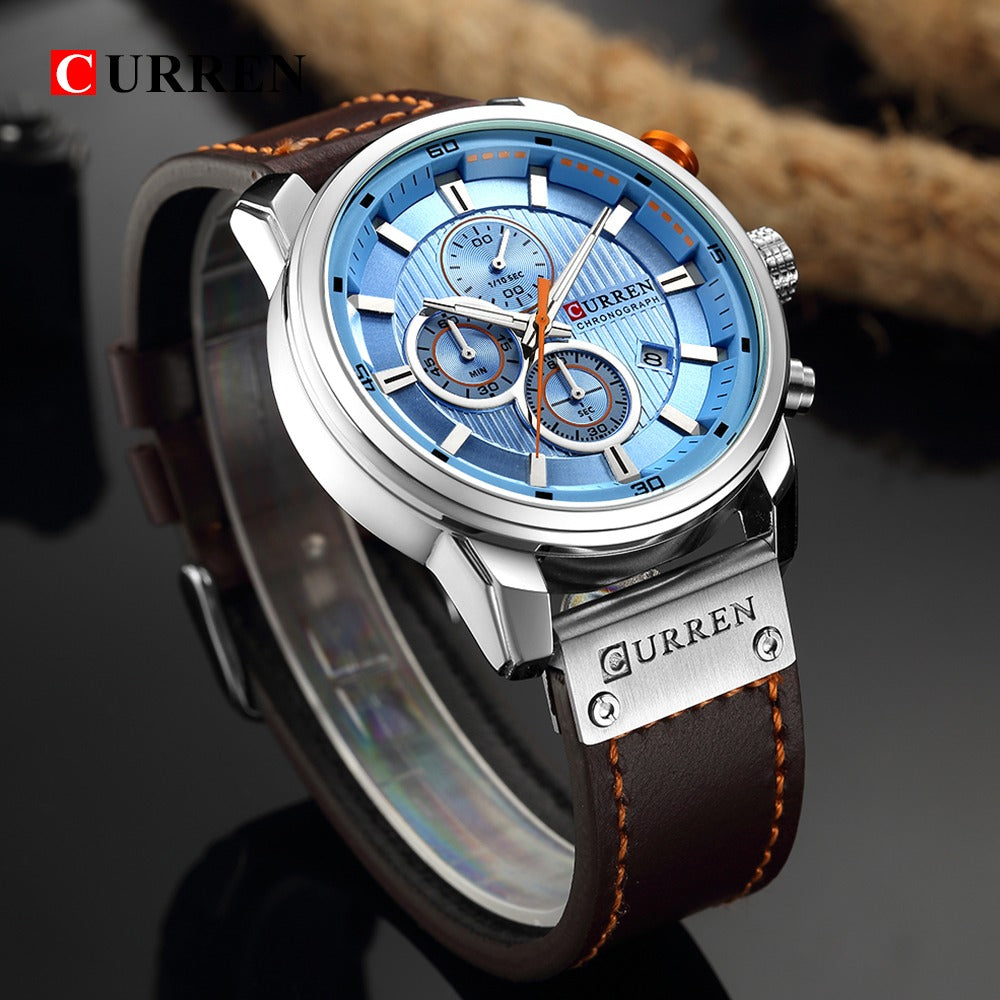 Reloj CURR-8291 Marrón con celeste
